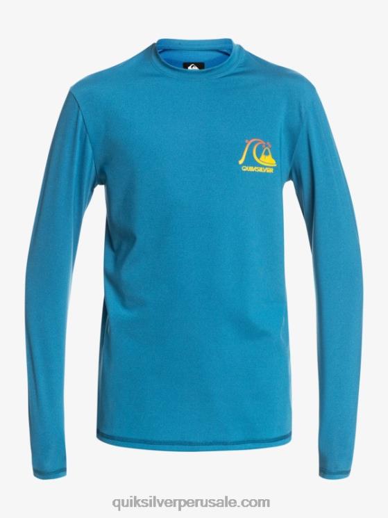 Quiksilver N8LNT2262 Niños brezo azul vallarta 8-16 heritage heather playera de surf de manga larga upf 50