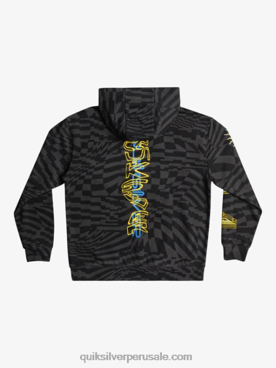 Quiksilver N8LNT2052 Niños tiempos radicales negros 231 8-16 radical times sudadera con capucha extragrande
