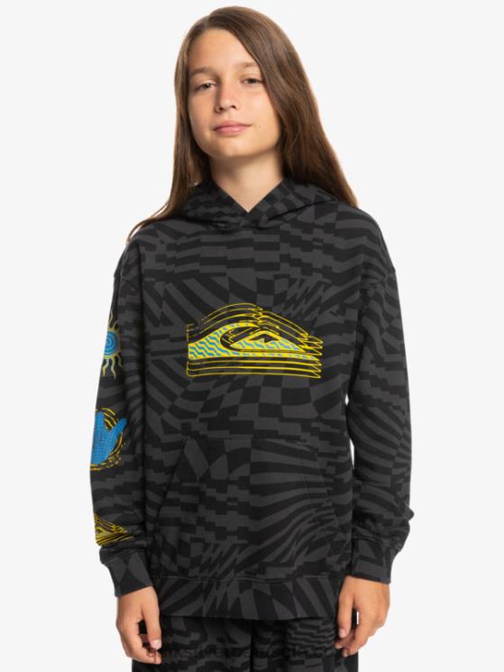 Quiksilver N8LNT2052 Niños tiempos radicales negros 231 8-16 radical times sudadera con capucha extragrande