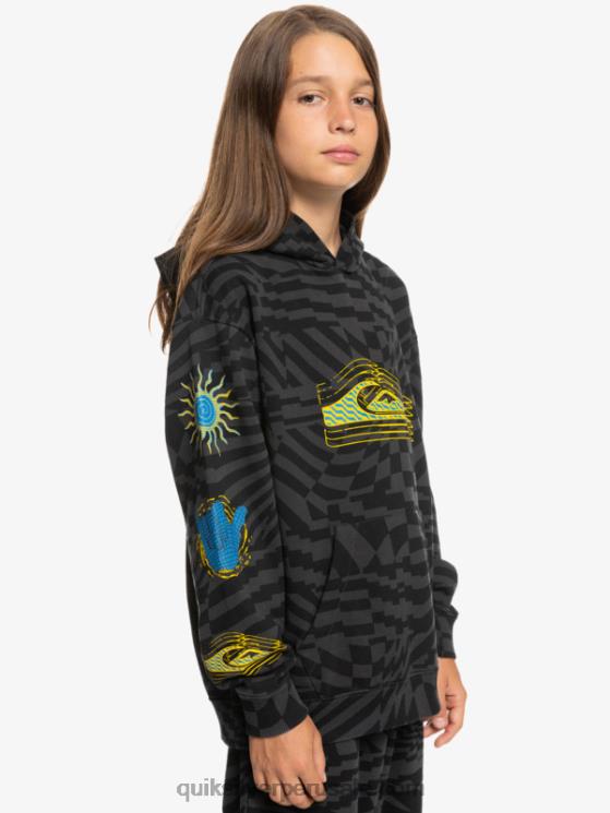 Quiksilver N8LNT2052 Niños tiempos radicales negros 231 8-16 radical times sudadera con capucha extragrande