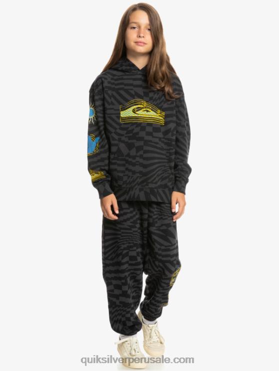 Quiksilver N8LNT2052 Niños tiempos radicales negros 231 8-16 radical times sudadera con capucha extragrande