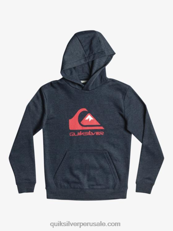 Quiksilver N8LNT2247 Niños blazer azul marino jaspeado 8-16 top polar con logo grande