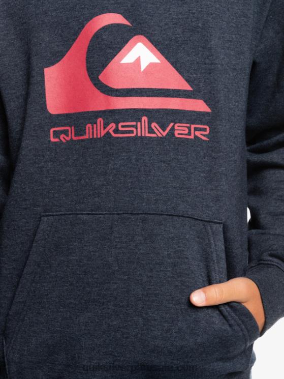 Quiksilver N8LNT2247 Niños blazer azul marino jaspeado 8-16 top polar con logo grande
