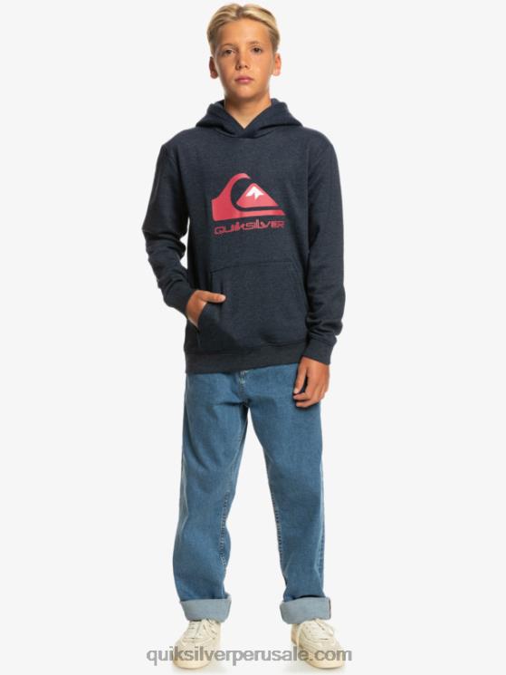 Quiksilver N8LNT2247 Niños blazer azul marino jaspeado 8-16 top polar con logo grande