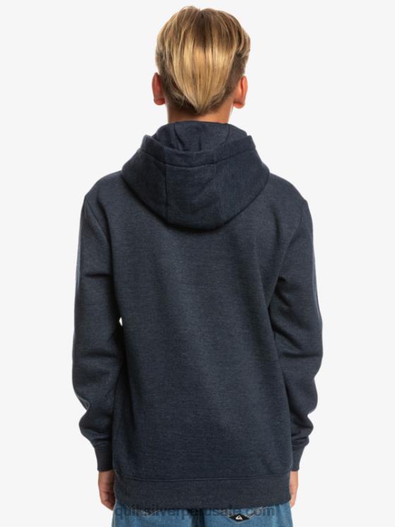 Quiksilver N8LNT2247 Niños blazer azul marino jaspeado 8-16 top polar con logo grande