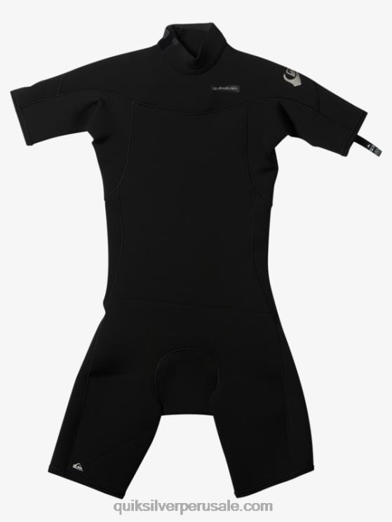 Quiksilver N8LNT2040 Niños negro 8-16 2/2 mm sesiones diarias traje de primavera de manga corta con cremallera trasera