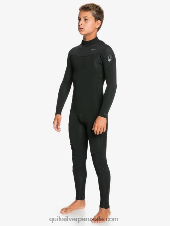 Quiksilver N8LNT2188 Niños negro 8-16 sesiones de 4/3 mm l/sl traje completo