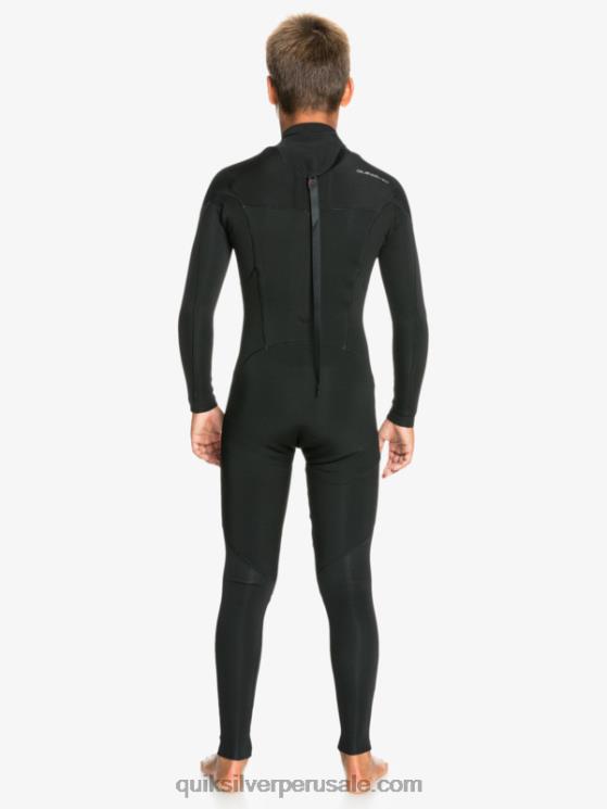 Quiksilver N8LNT2188 Niños negro 8-16 sesiones de 4/3 mm l/sl traje completo