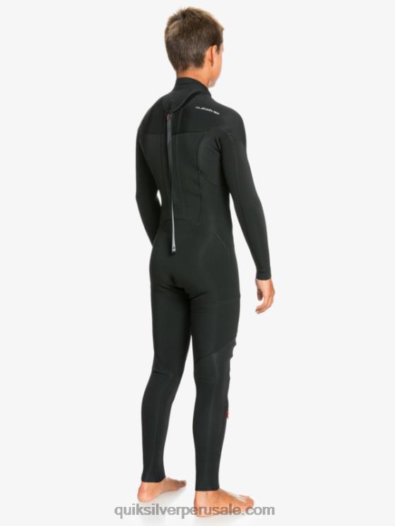 Quiksilver N8LNT2188 Niños negro 8-16 sesiones de 4/3 mm l/sl traje completo