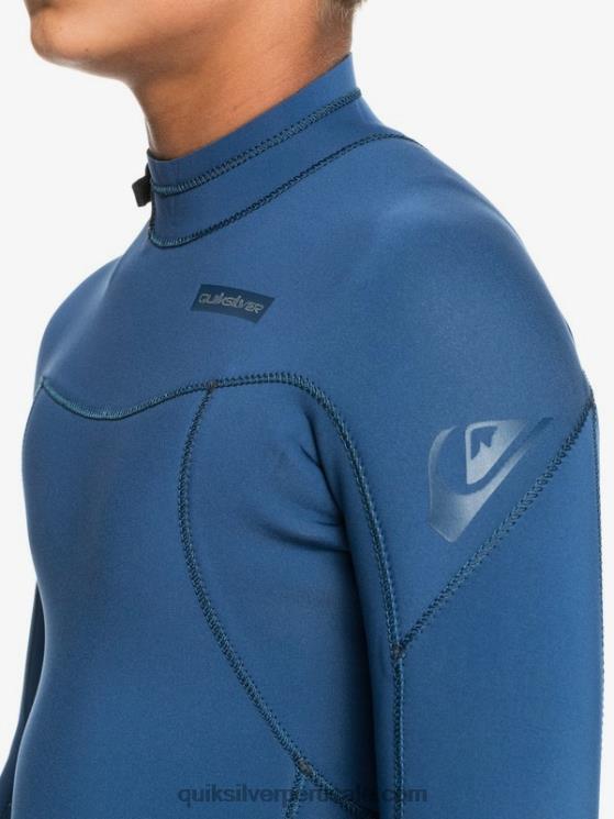 Quiksilver N8LNT2189 Niños insignias azules 8-16 sesiones de 4/3 mm l/sl traje completo