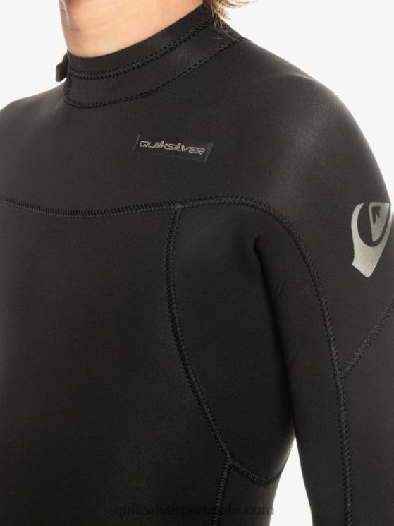 Quiksilver N8LNT2224 Niños negro 8-16 Traje de neopreno con cremallera en la espalda para sesiones diarias de 3/2 mm