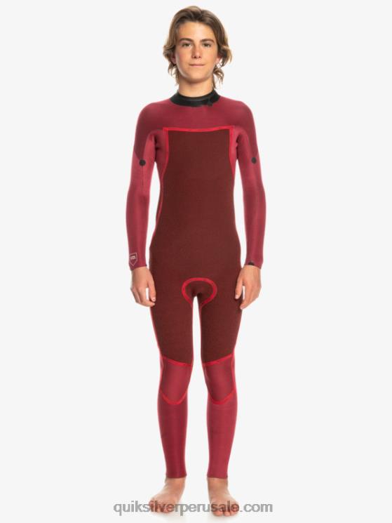 Quiksilver N8LNT2224 Niños negro 8-16 Traje de neopreno con cremallera en la espalda para sesiones diarias de 3/2 mm