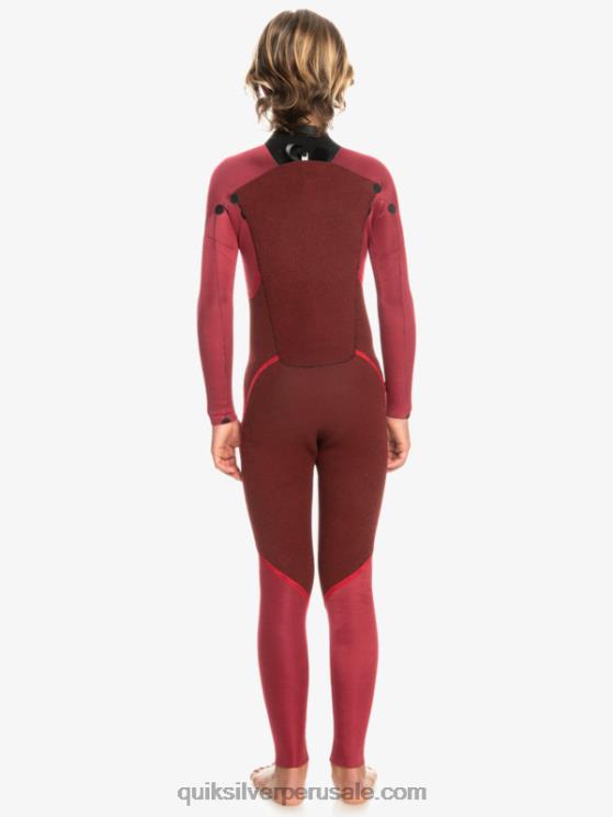 Quiksilver N8LNT2224 Niños negro 8-16 Traje de neopreno con cremallera en la espalda para sesiones diarias de 3/2 mm
