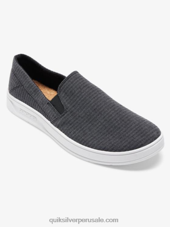 Quiksilver N8LNT1288 hombres negro zapatos sin cordones Harbor Wharf