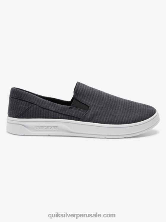 Quiksilver N8LNT1288 hombres negro zapatos sin cordones Harbor Wharf