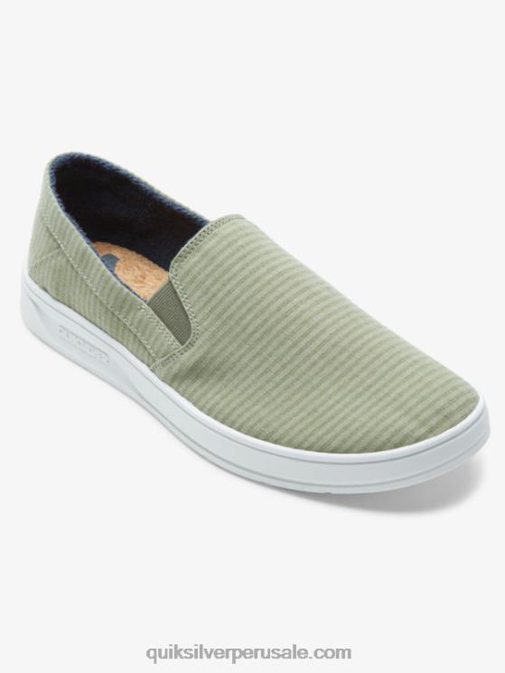 Quiksilver N8LNT1289 hombres verde 1 zapatos sin cordones Harbor Wharf