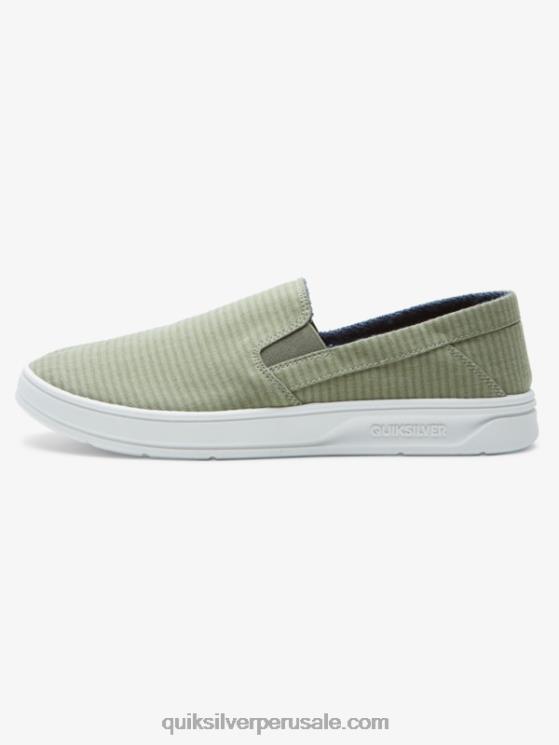 Quiksilver N8LNT1289 hombres verde 1 zapatos sin cordones Harbor Wharf
