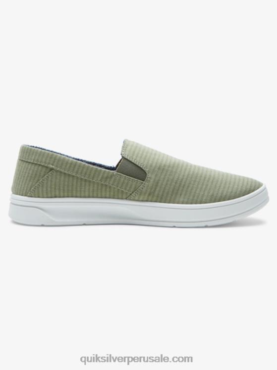 Quiksilver N8LNT1289 hombres verde 1 zapatos sin cordones Harbor Wharf