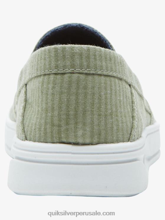 Quiksilver N8LNT1289 hombres verde 1 zapatos sin cordones Harbor Wharf