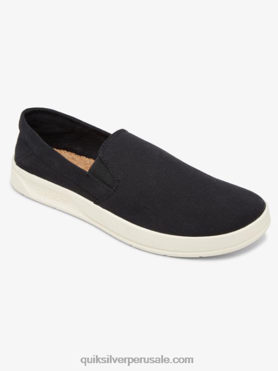 Quiksilver N8LNT1290 hombres blanco negro zapatos sin cordones Harbor Wharf