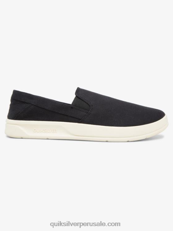 Quiksilver N8LNT1290 hombres blanco negro zapatos sin cordones Harbor Wharf