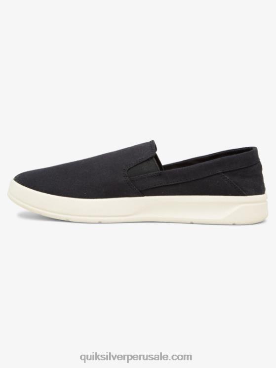 Quiksilver N8LNT1290 hombres blanco negro zapatos sin cordones Harbor Wharf