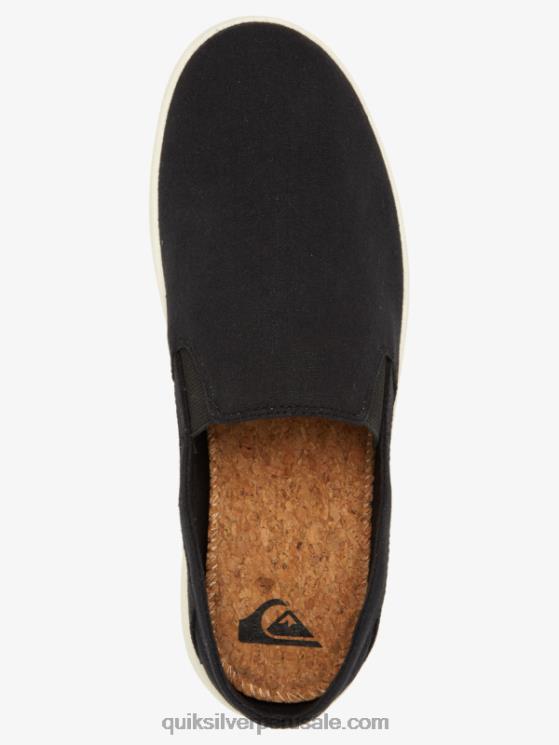 Quiksilver N8LNT1290 hombres blanco negro zapatos sin cordones Harbor Wharf