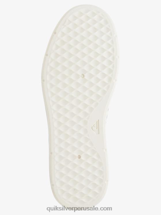 Quiksilver N8LNT1291 hombres gris blanco zapatos sin cordones Harbor Wharf