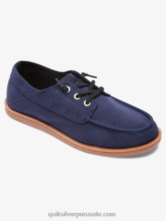 Quiksilver N8LNT1885 hombres azul Marrón zapatos dragados del puerto