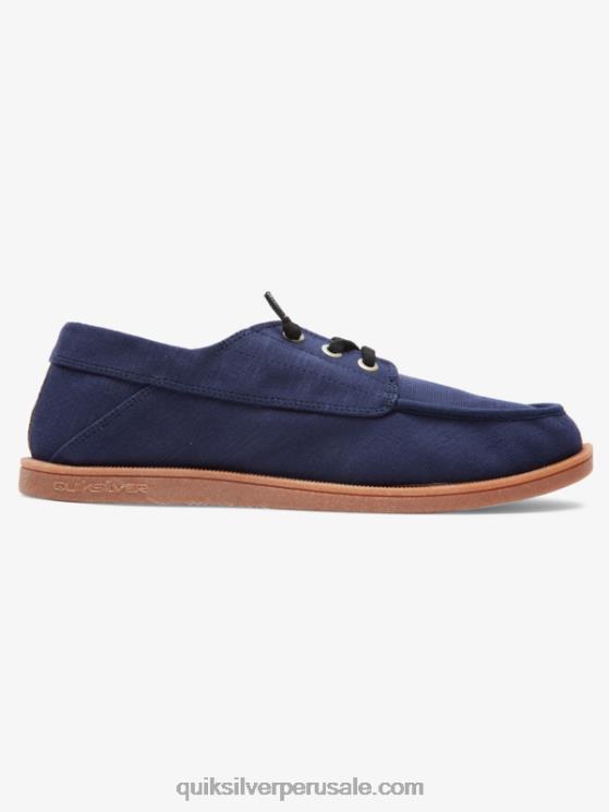Quiksilver N8LNT1885 hombres azul Marrón zapatos dragados del puerto