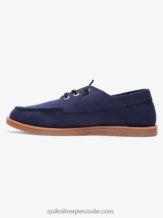 Quiksilver N8LNT1885 hombres azul Marrón zapatos dragados del puerto