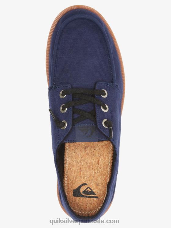 Quiksilver N8LNT1885 hombres azul Marrón zapatos dragados del puerto