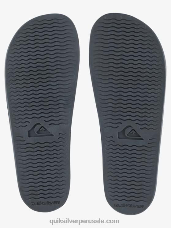 Quiksilver N8LNT1076 hombres Gris oscuro sandalias Rivi con doble ajuste