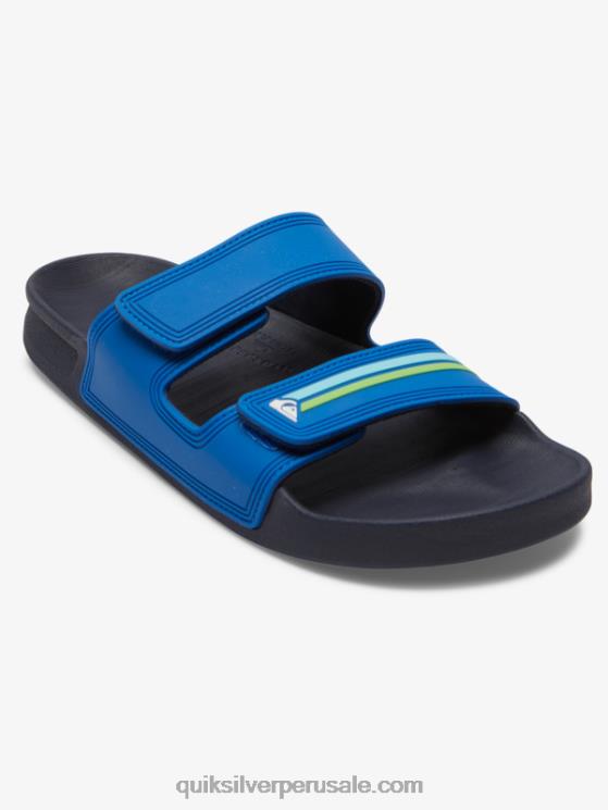 Quiksilver N8LNT1077 hombres azul 1 sandalias Rivi con doble ajuste