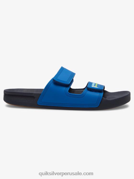 Quiksilver N8LNT1077 hombres azul 1 sandalias Rivi con doble ajuste