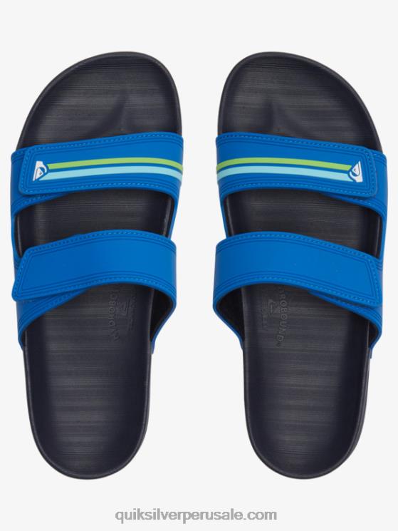 Quiksilver N8LNT1077 hombres azul 1 sandalias Rivi con doble ajuste