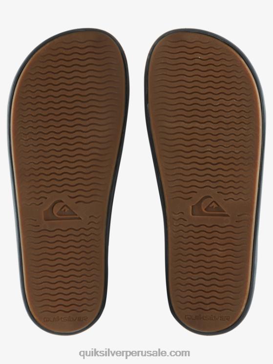 Quiksilver N8LNT1078 hombres gris/negro/verde sandalias Rivi con doble ajuste