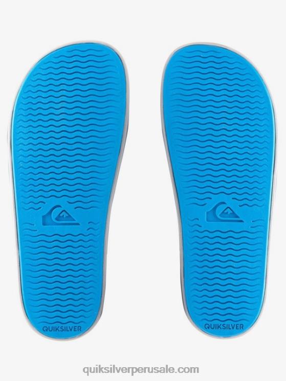Quiksilver N8LNT1079 hombres gris azul sandalias Rivi con doble ajuste