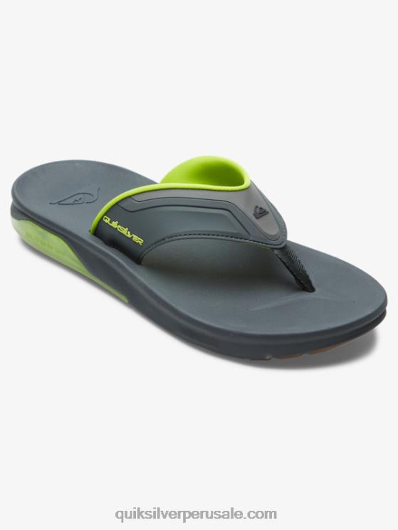 Quiksilver N8LNT1083 hombres gris/negro/verde sandalias de recuperación matemática