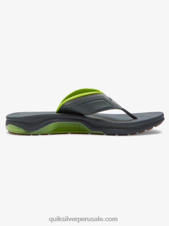 Quiksilver N8LNT1083 hombres gris/negro/verde sandalias de recuperación matemática