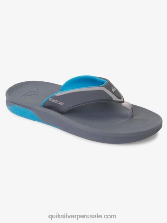 Quiksilver N8LNT1084 hombres gris azul sandalias de recuperación matemática