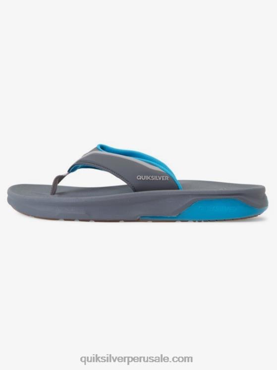 Quiksilver N8LNT1084 hombres gris azul sandalias de recuperación matemática