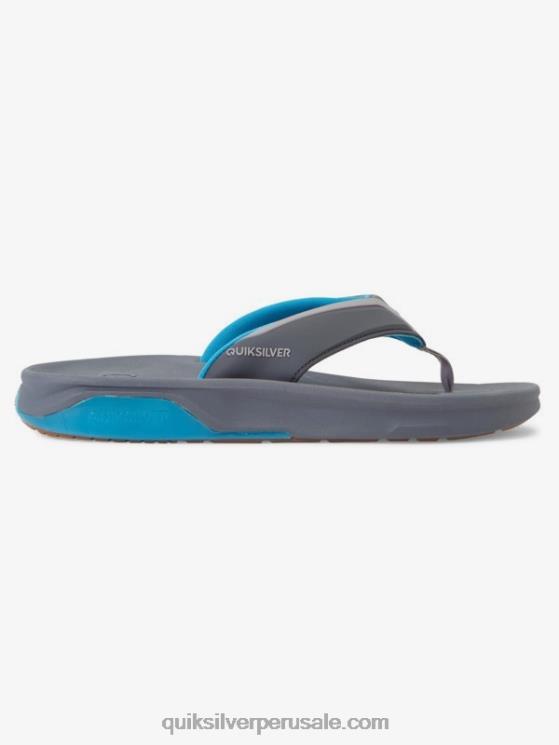 Quiksilver N8LNT1084 hombres gris azul sandalias de recuperación matemática