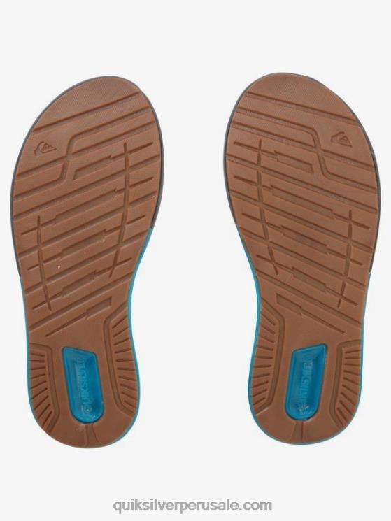 Quiksilver N8LNT1084 hombres gris azul sandalias de recuperación matemática