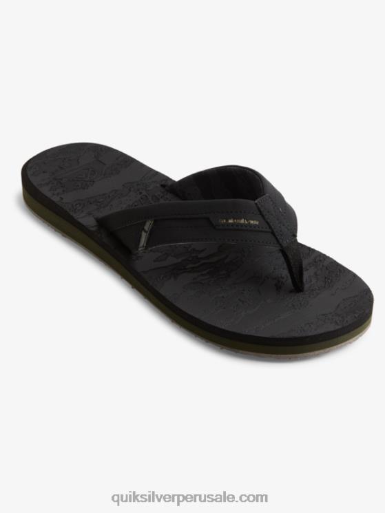 Quiksilver N8LNT1156 hombres negro sandalias Island Oasis Squish