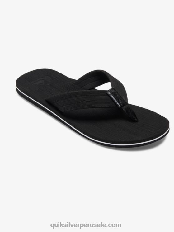 Quiksilver N8LNT1249 hombres blanco negro sandalias molokai layback
