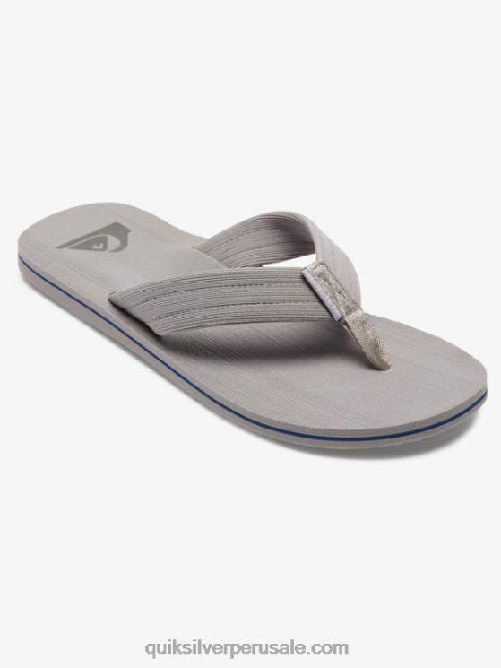 Quiksilver N8LNT1250 hombres gris blanco sandalias molokai layback