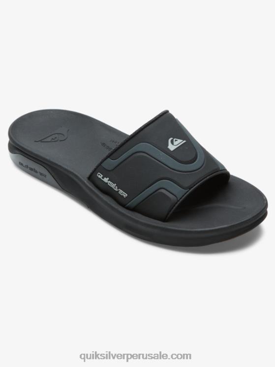 Quiksilver N8LNT1257 hombres negro sandalias de recuperación Mathodic