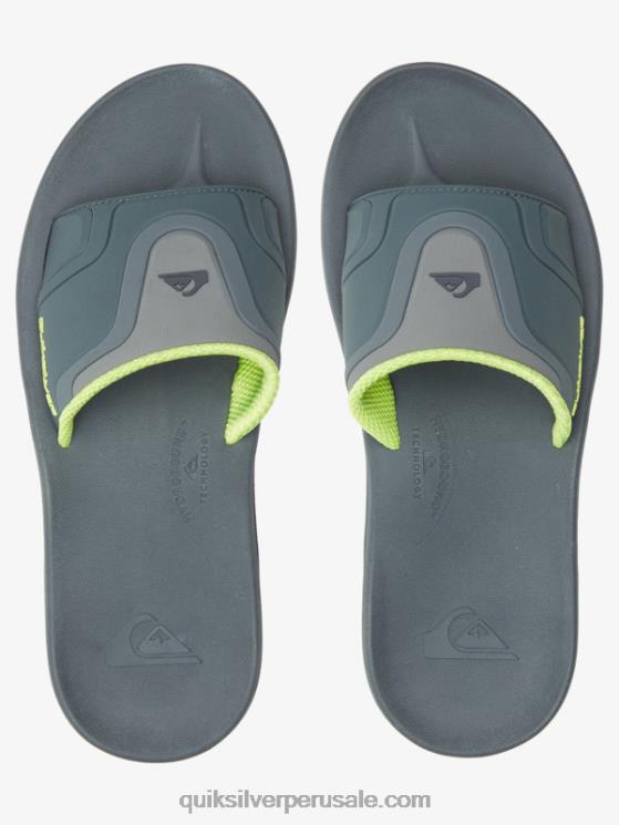 Quiksilver N8LNT1258 hombres gris 1 sandalias de recuperación Mathodic
