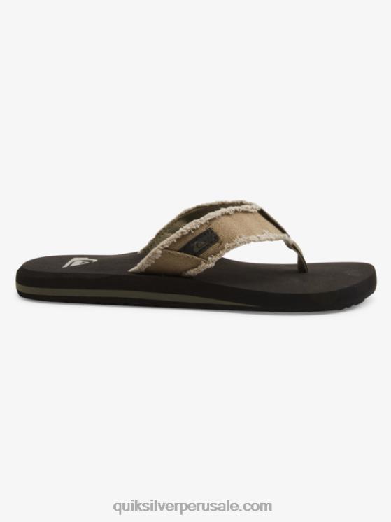 Quiksilver N8LNT1292 hombres verde/negro/marrón sandalias Monkey Abyss